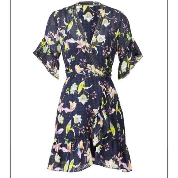 TANYA TAYLOR 2018 Garden Print Brandy Mini Dress size 4 - Picture 2 of 16